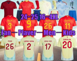 2023 2024 Spains Soccer Jerseys Pedri Lamine Yamal Pino Merino Rodrigo Sergio M.asensio Ferran Men Kids and Women Hermoso Redondo Caldentey 23 23 24 Fotbollskjorta