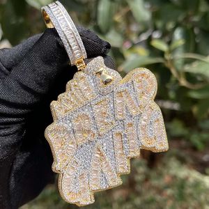 Ny Iced Out Mixed Cut s Sier Double Tones Tester Pass 2 Cuts Diamond Moissanite Custom Pendant