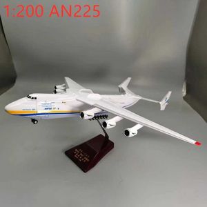 Aeronave Modle 1 200 AN225 Modelo de aeronave Antonov 225 Aeronaves Resina Aeronave Pintura ucraniana MRIYA VIIDA Modelo