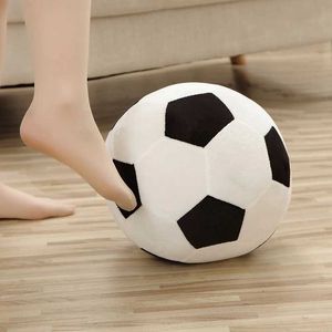 Plush Cushions New Soft Football Shape Stuffed Doll Soccer Plush Toy Kids Baby Gift Mascot Ball Party Decoration Childrens Day Holiday Gifs