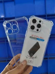 Корпус мобильного телефона Case Skin для iPhone 16 15 Pro Max 14 плюс 13 Mini 12 11 Air Cushion Corner Прозрачный ударный ударный Soft TPU Силиконовый резиновый крышка