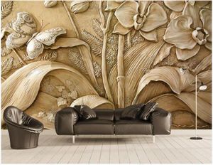 Wallpapers Custom Po Wallpaper For Walls 3d Mural Modern Embossed Flower Butterfly Background Wall Painting Decoration