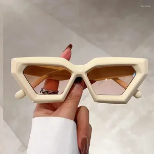 Sunglasses INS Vintage Cat Eye Women Square Small Frame Sun Glasses Female Brand Designer Retro Shades Fashion
