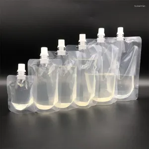 Сумки для хранения 10 шт. 100/200/250/300/380/500 мл уплотнения стоять в пластиковом напитке.
