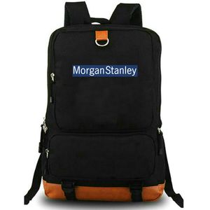 Morgan Stanley Sırt Çantası MS Bank Rozeti DayPack Para Para Okul Çantası Baskı Sırıltısı Sarıntısı Okul Çantası Dizüstü Day Pack