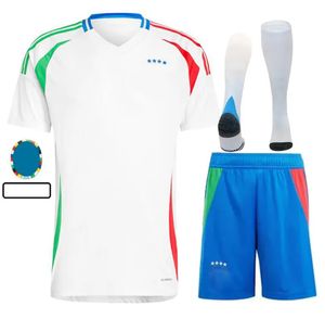 24 25 Soccer Jersey Maglia Italia 2024 Euro Cup 2025 National Team Football Shirt Men Kids Kit Full Set Italian 125th Years Anniversary Home Away Chiesa Italys 70a