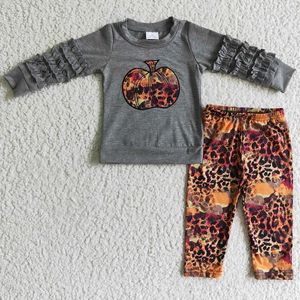 Giyim Setleri 2024 Çocuk Toddle Kızlar Sonbahar Kış 2 Pcs Set Moda Butik Kıyafetler Kıyafetler Bebek Günlük Giyim