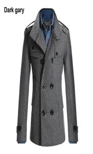 전체 봄 가을 men039s 모직 코트 캐주얼 한 외투 패션 양모 코트 남자 바람발기 재킷 Peacoat casaco sobretudo7051228