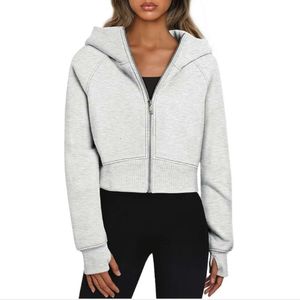 Amerikansk stil huva midja lös casual hoodie för kvinnors vårens höst och vinter ny sport midjeband jacka cardigan