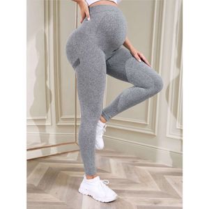 Women's Maternity Over The Belly Pregnancy Yoga Pants Active Wear Workout Leggings L2405