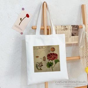 Shopping Bags Beach Tote Canvas Shoulder Bag Environmentally Friendly Reusable Handbag Lady Kawaii Casual Aesthetics Art Teacher