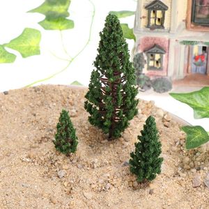 Decorative Flowers 8 Pcs Artificial Plants Mini Trees Layout Miniature Landscape Scenery Model Supplies