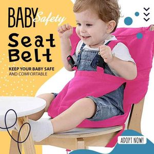 Cadeiras de jantar assentos portátil Baby Seat Childrens Cadeira de viagem dobrável e lavável almoço de bebê capa de segurança cinto de segurança Feeding de cadeira alta wx5.20