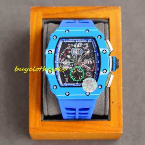 Luxury RM Wrist Watch Designer High-End Watch Men's Casual Watch Wine Barrel Automatisk mekanisk klocka 7nf6