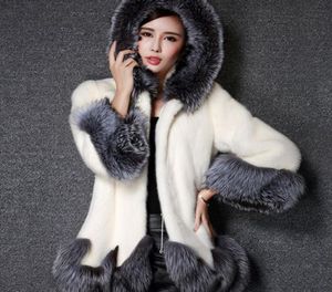 DEVOLOVE Plus Size XL Womens Fluffy Faux Fur Coats Jackets White Fake Fur Coats Women Winter Warm Coat Female Outerwear2098275