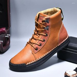 Sapatos casuais marca masculino botas de couro clássico original de alta qualidade mocassins mocassins Sese à mão andando de baixo plano