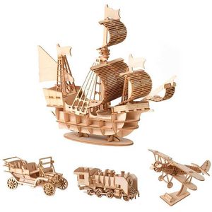 Modellset Laserschneidendiy Segelboot Spielzeugkomponenten 3D Modell Holz Puzzle Spielzeug S2452196