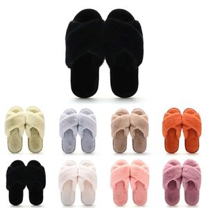 slides fur women scuffs slippers designer flip flops Triple Black Red Pink Grey Non-Brand womens sandals hom 408 s