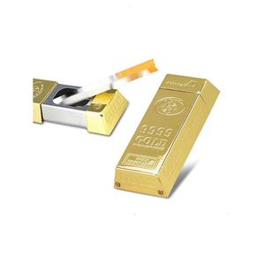 Debang Wholesales Gold Bar Shape of Metal Zinc Eloy Portable Car Mini Ashtray för tobak