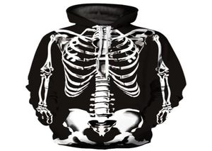 Men039s Hoodies Sweatshirts Skull Skeleton Print Menwomen Hooded Tracksuit Tops Outdoor 3D Outwear YXQL7574988702