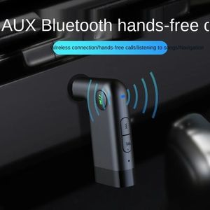 Nowy odbiornik Bluetooth bez użycia rąk samochodowych 2024 z mikrofonem 5.0 Aptx LL 3,5 mm Aux Jack Audio bezprzewodowe adapter do samochodu zestaw słuchawkowy dla samochodu