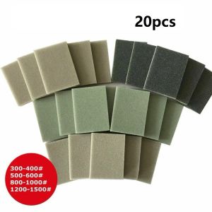 10/20pcs gąbki blok szlifieski mokro sucha szarpanie 300-400 500-600 800-1000 1200-1500 Polish Polishing Paper piaskowca