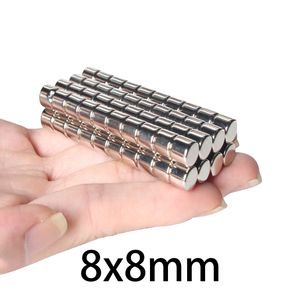 50/100pcs 8x6 8x7 8x8 8x10mm Neodym Magnet N35 Kleine runde Mini Super starke Supermagnet -Magnete Scheibe für Handwerk