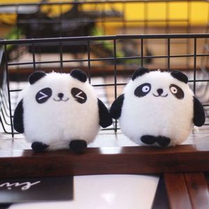 3PCS Holder Girls Plush Doll Chinese Style Ring Cartoon Key Chains Pendant Decoration Panda Keychain