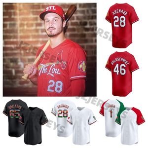 Nolan Arenado The Lou Baseball Jersey 40 Willson Contreras Paul Goldschmidt Yadier Molina Lars Nootbaar Ozzie Smith St. Louis'nolan Gorman Matt Carpenter Walker