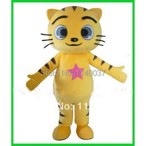 Mascot gul kattunge kattunge catling kitling maskot vuxen storlek liten katt cosply karneval kostym maskot kostymer