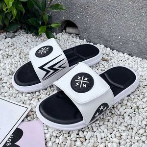 Slippers WEH 2022 Mens Summer Flip Slippers Mens Outdoor Beach Shoes Classic Mens Sandals Summer Soft White Sandals J240520
