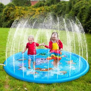 100/170 cm barns spel Vattendyna Summer Beach Uppblåsbar vatten spray dyna utomhus spel leksaker gräsmatta simning pool pad childrens leksaker 240520