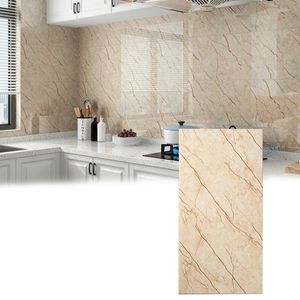 1 pc imitazione in marmo piastrella piatto adesivi per pavimenti in PVC Muro di autoaddetto per il bagno Decorazioni per la cucina 240514