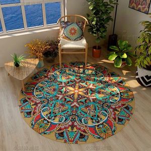 Carpets Bohemian Carpet Anti-slip Chair Bedroom Living Room Home Decoration Rug Diameter 1M