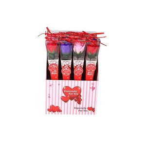 装飾的な花の花輪ロマンチックなローズ人工バラギフトボックスクリエイティブバレンタインデークリスマスホームドロップデリバリーガーデンDHXBF