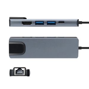 2024 Multiport Hub Type C 4K USB 3.0 Тип C Адаптерный считыватель адаптера данных, совместимый с Windows/MacOS/Android/IOS/Linux System Electrics- для