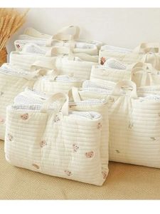 Geborenes Baby bestickter Baumwoll atmungsaktive Nickerchen -Falten tragbare Matratze 240521