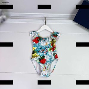 Top Baby Bikini Strawberry Printing Girls Swimwear Designer One-Piece New Arrival Kid Beach Forniture Dimensioni 80-150 cm Spedizione gratuita MAR23