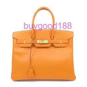 10A Bridkkin Delicate Luxury Womens Social Designer Totes Bag Shoulder Bag 35 Handbag Tote Bag Leather Orange