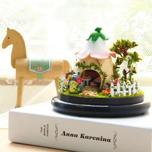 Cutebee Mini Tiny House con polvere Luci a led Luci per bambini regalo di compleanno di compleanno fai -da -te per la casa bambola giocattoli giocattoli