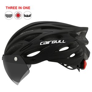 Cairbull Ultralight Cycling Safety Helmet Outdoor Bicycle Helmet With Taelight Lovningsbart lins Visir Mountain Road Bike Helmet