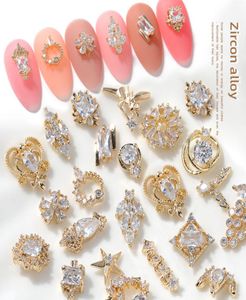 Metal cyrkon 3D Paznokcie dekoracje gwoździe najwyższej jakości kryształowe biżuteria paznokcie dekoracja cyrkons Diamond Charms8298124