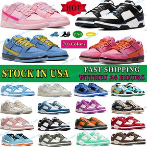 Designerskie buty do biegania US Stocking Panda Mens niskie trampki biały czarny lokalny lokalny Magazyn Triple Pink Team Orange Green In USA Dhgate Men Women Casual Treners Gai