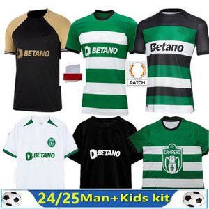 2023 2024 Sporting CP Lisboa Soccer Jerseys Lisbon Jovane Sarabia Vietto Coates Acuna Home Away 23 24 Football Shirt Men Kids