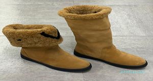 Boots Designer Snowdrop Flat Buto Boots Kobiety zimowe buty zamszowe cielę skórzane buty komfortowe buty na zewnątrz High2521731