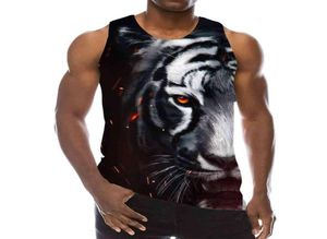 MEN039S TIGER GRAPHIC MIREVELESS 3D Top Holiday Tees Animal Tops Tops Gym Boys Streetwear