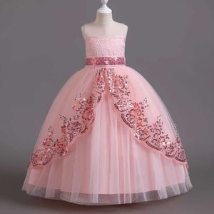 Elegant Wedding Flower Bridesmaid Banquet Long Gown 2024 Teen Girl Birthday White Princess Appliques Lace Dress