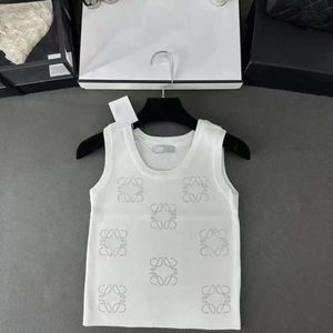 Lowew Tank Summer Lowew Tank Fashion Tank Top Women Female Knitted Designer Vest Sexy Embroidery Inlaid Diamond Vest Ventilation Woven Top 225