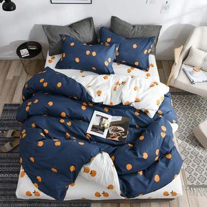 Bedding Sets Orange 4pcs menino garoto capa de garoto conjunto de edredão adulto folhas de crianças e travesseiros edredom 2tj-61007