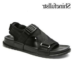 Plus Size Men 271 Sandals 2019 Summer Light Sandalias Shoes Hombre Casual Flat Sandles Mens Open Open for Black Gray Sandal 4 1F8 S
